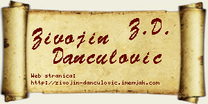 Živojin Dančulović vizit kartica
